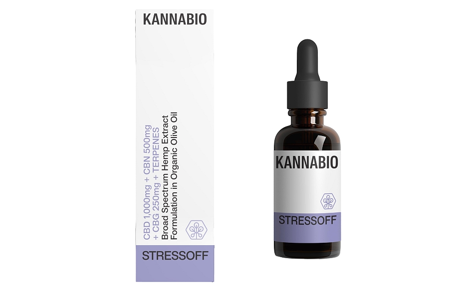 STRESSOFF CBD+CBG+CBN+Τερπένια (1,750mg/10ml)